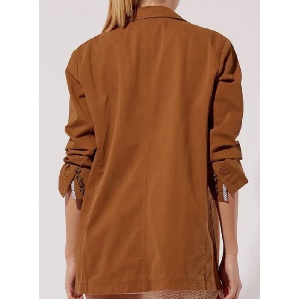Solid & Striped The Beach Blazer Washed Chino Camel Brown Size XS - Picture 2 of 10